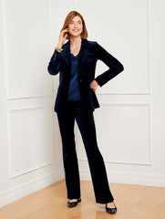 INDIGO BLUE FLARE LEG VELVETEEN PANTS | Talbots US