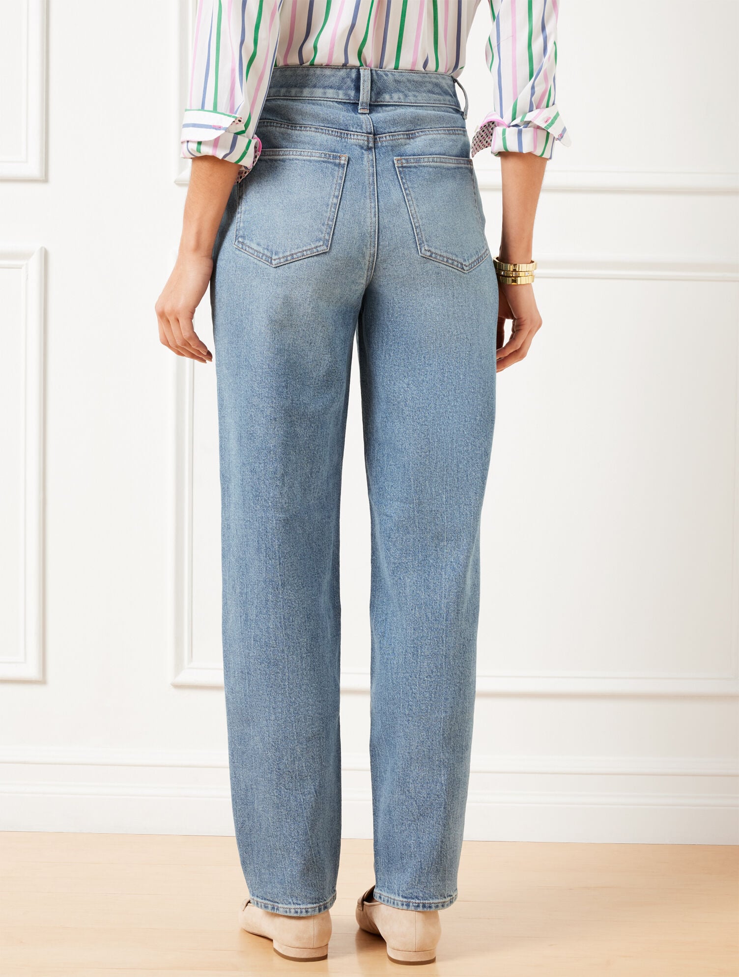 ALLENBY WASH HIGH WAIST RELAXED JEANS - ALLENBY WASH | Talbots outlet