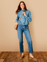 KINGSTON WASH MID RISE STOVEPIPE STRAIGHT LEG JEANS - KINGSTON WASH | Talbots US