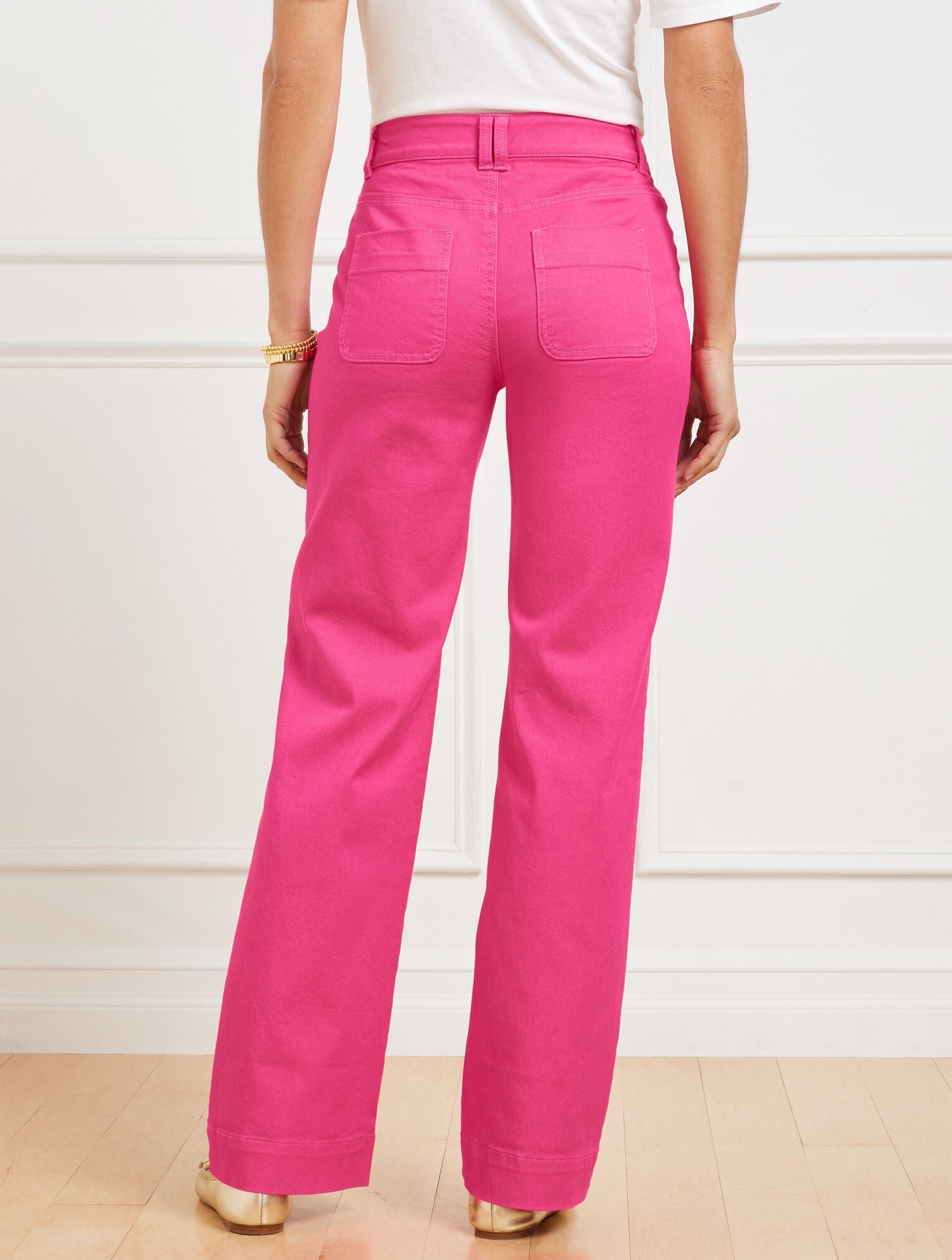 TROPICAL PUNCH|WHITE PATCH POCKET CLASSIC JEAN TROUSERS | Talbots outlet