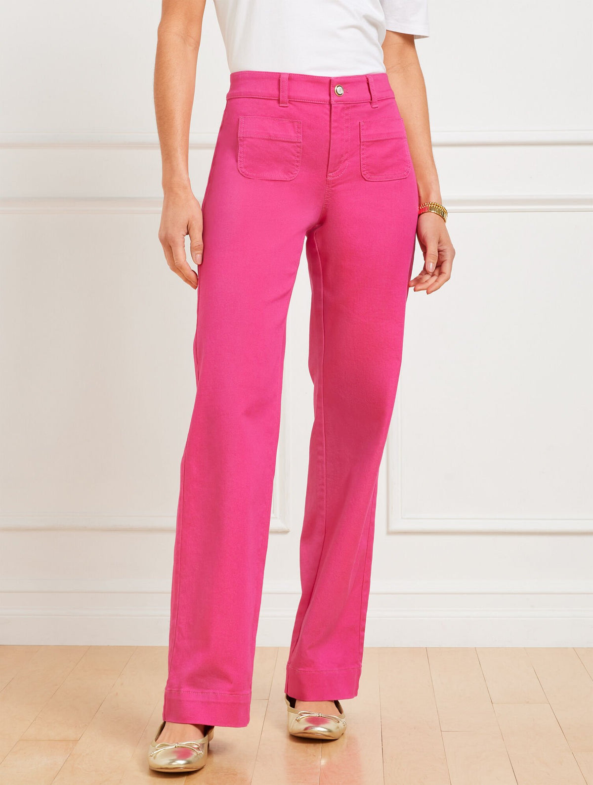TROPICAL PUNCH|WHITE PATCH POCKET CLASSIC JEAN TROUSERS | Talbots outlet