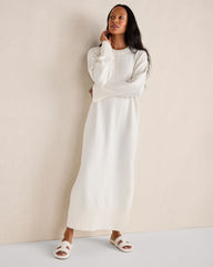 IVORY ORGANIC COTTON MAXI DRESS | Talbots for sale
