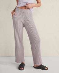 WISTERIA HEATHER COTTON CASHMERE RIB-KNIT PANTS | Talbots near me