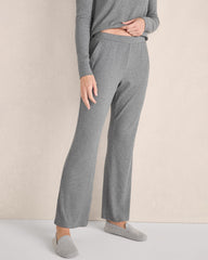 FAWN HEATHER|GRAPHITE HEATHER DRAPEY RIB KNIT PANTS | Talbots sale