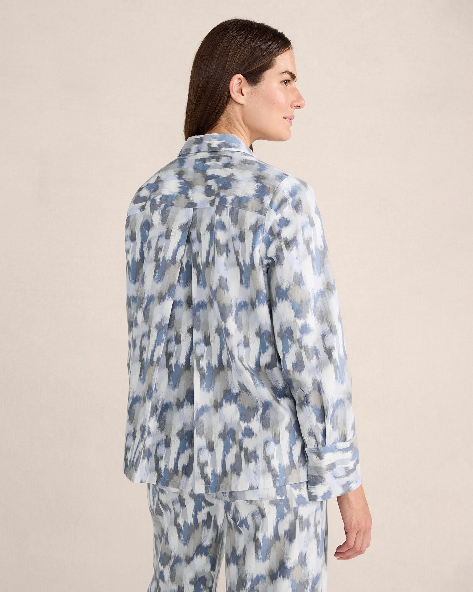 DOVE ORGANIC COTTON BRUSHSTROKE PAJAMA TOP | Talbots for sale