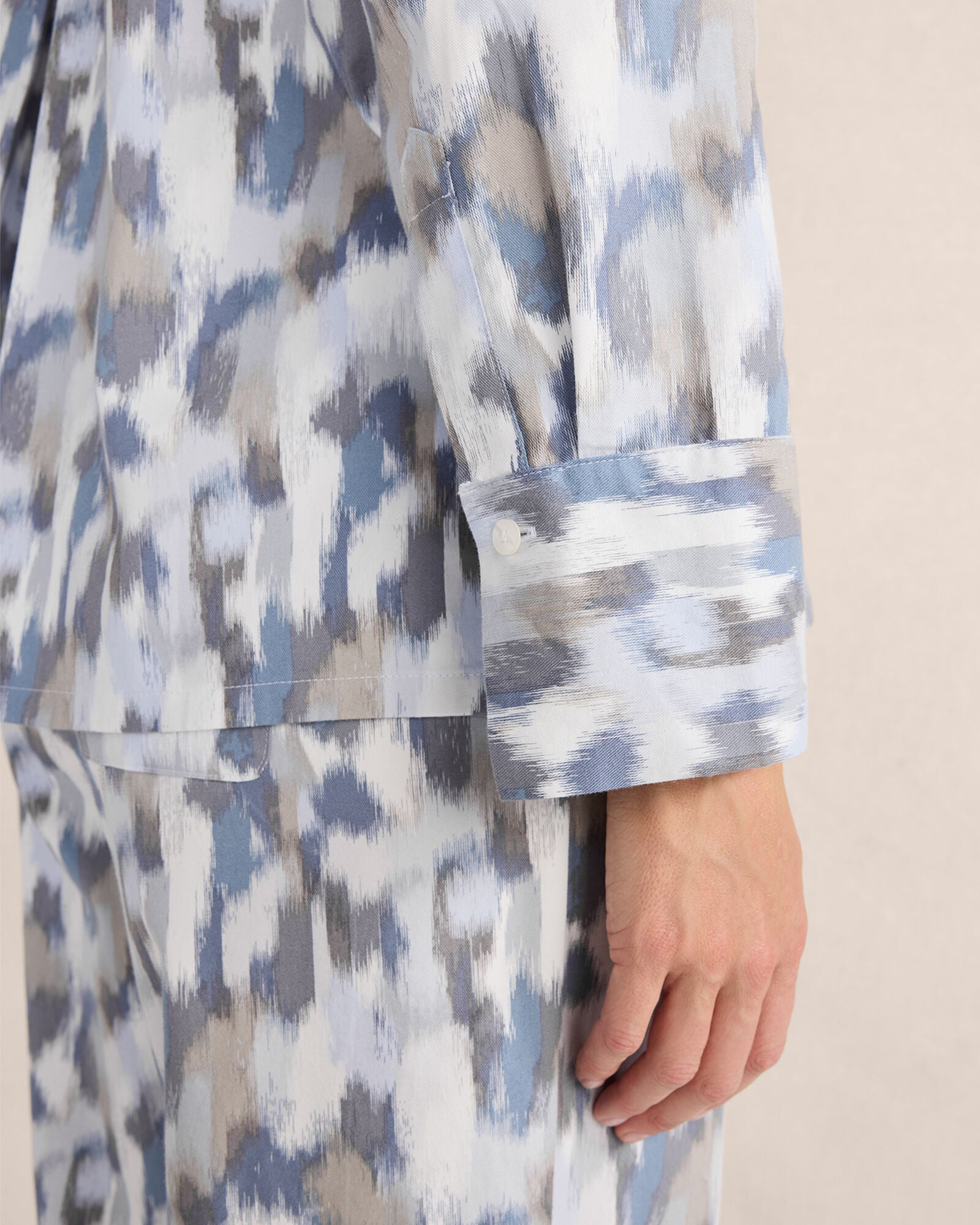DOVE ORGANIC COTTON BRUSHSTROKE PAJAMA TOP | Talbots for sale