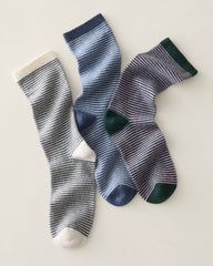 DEEP HERON/FRESH CREAM|FRENCH ROSE FLEUR/PORCINI|FULL MOON/STORM CLOUD|HUNTER HTHR/RASPBERRY|NORTH SEA/HTHR BLUE CASHMERE STRIPED SOCKS | Talbots discount
