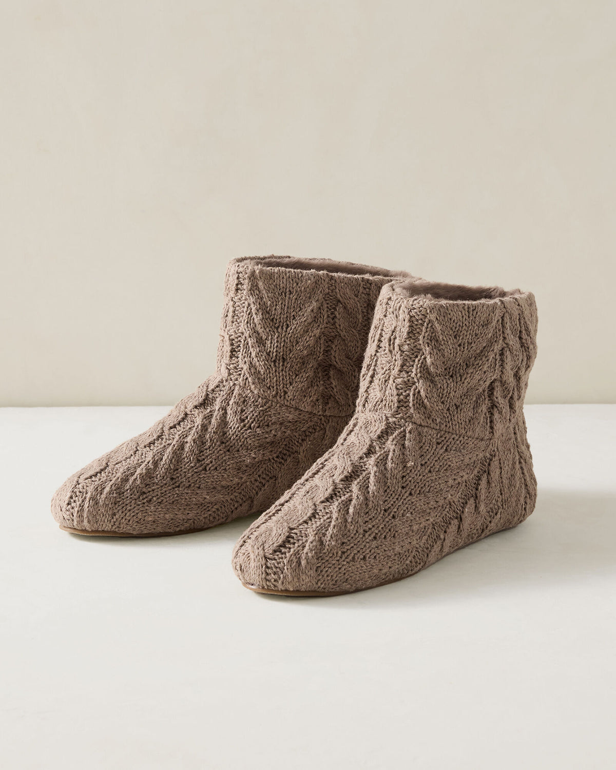 BRANCH HEATHER CABLE KNIT BOOTIES | Talbots on sale
