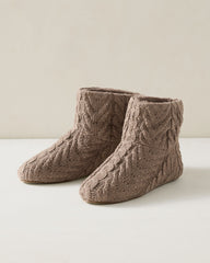 BRANCH HEATHER CABLE KNIT BOOTIES | Talbots on sale