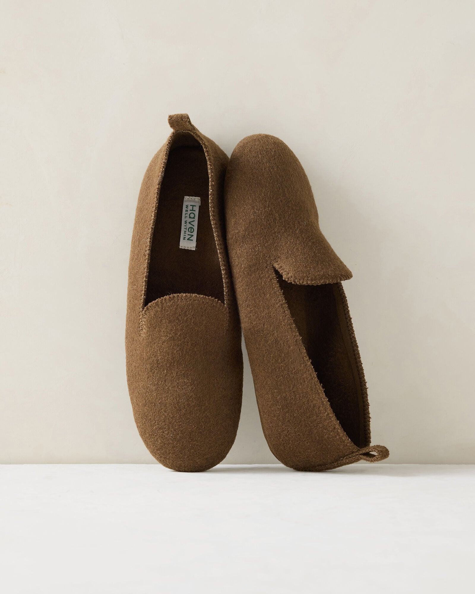 BURGUNDY BERRY|FOG HTHR|IVORY|KELP|PEWTER HEATHER FELTED WOOL BLEND LOAFER SLIPPERS | Talbots on sale