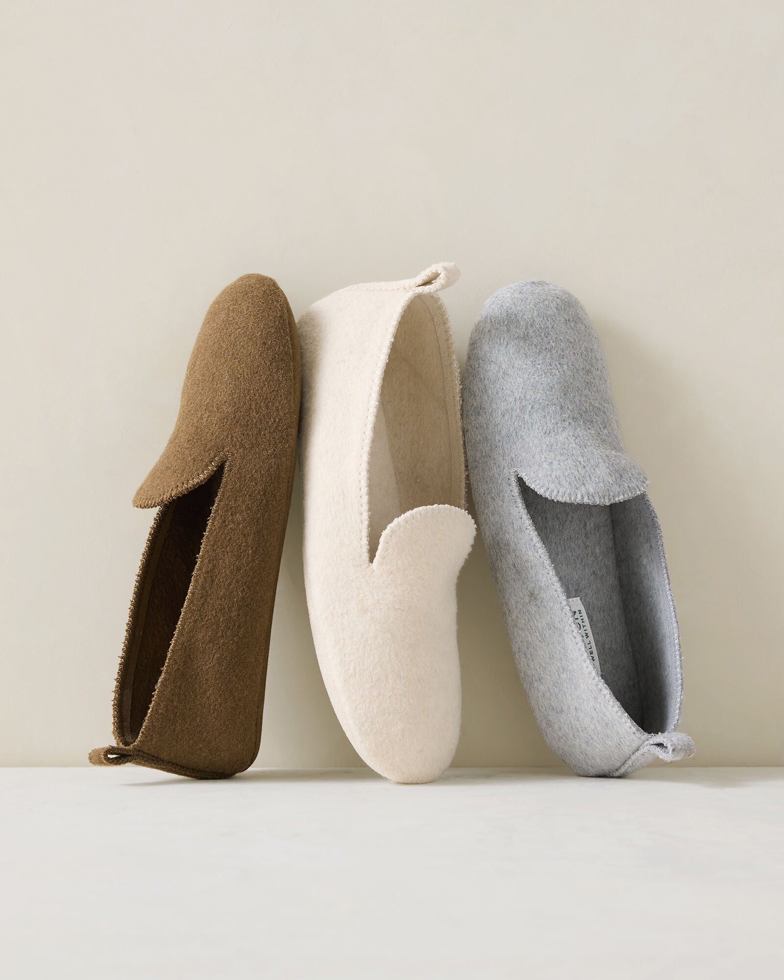 BURGUNDY BERRY|FOG HTHR|IVORY|KELP|PEWTER HEATHER FELTED WOOL BLEND LOAFER SLIPPERS | Talbots US