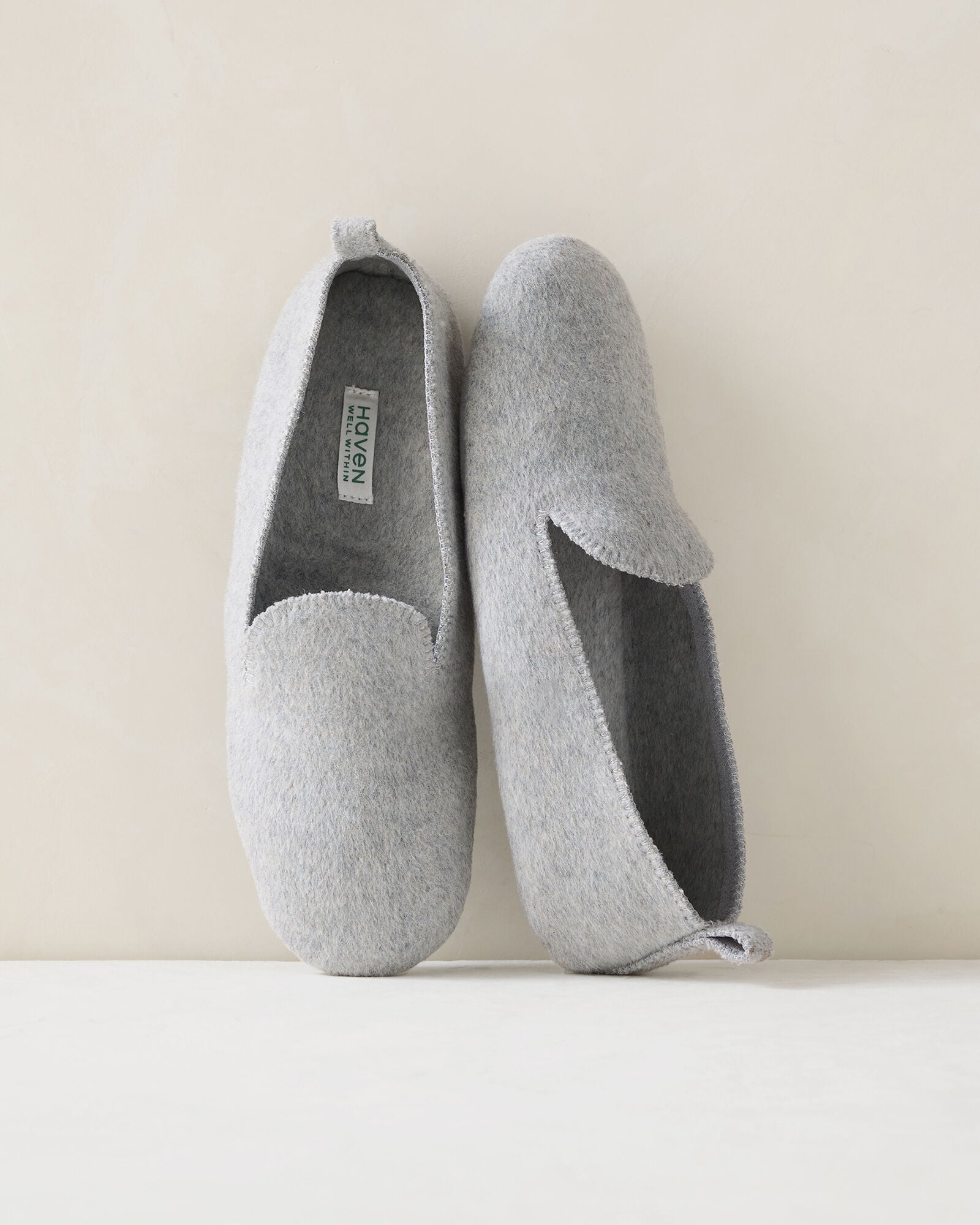 BURGUNDY BERRY|FOG HTHR|IVORY|KELP|PEWTER HEATHER FELTED WOOL BLEND LOAFER SLIPPERS | Talbots on sale