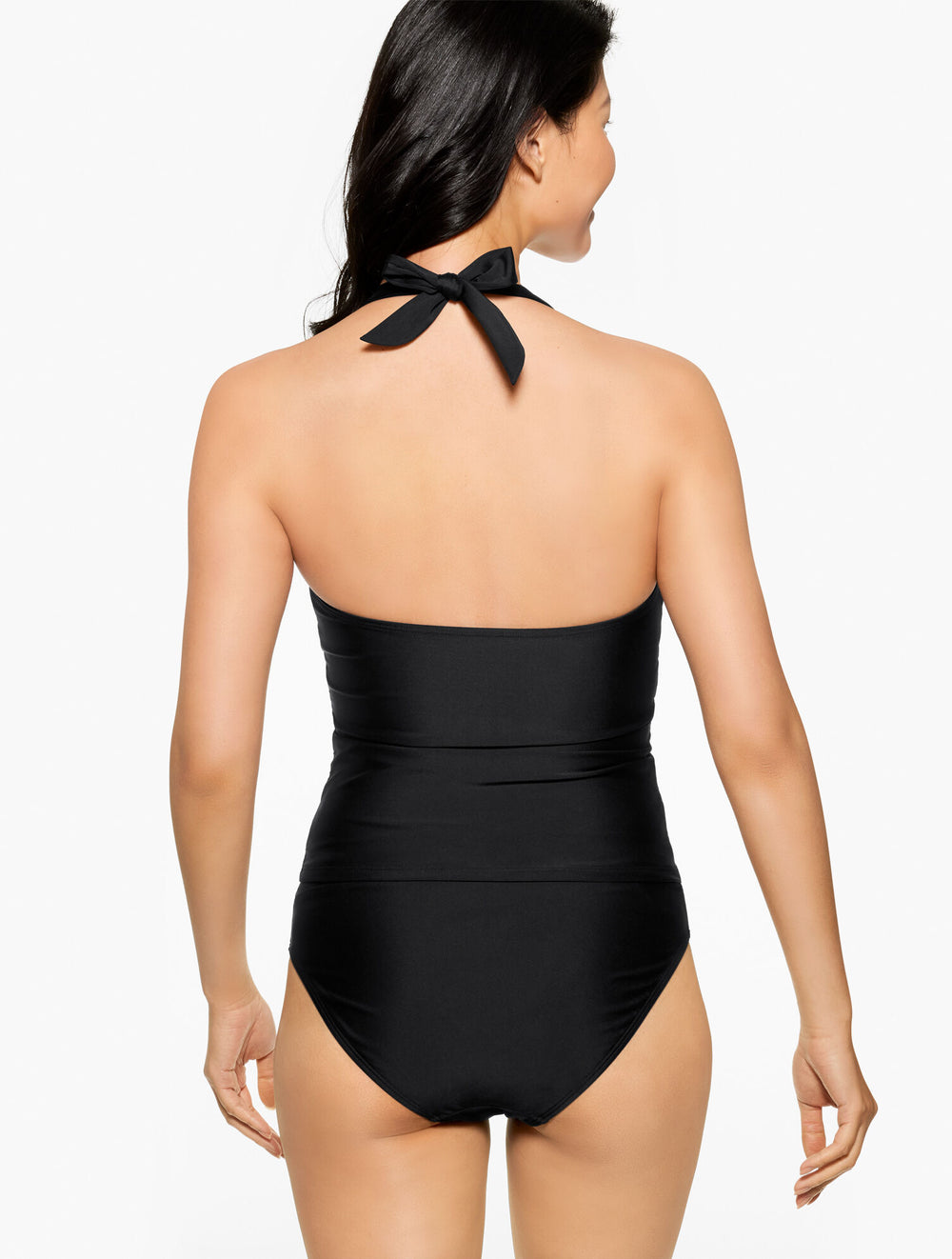 CAMELLIA ROSE|BLACK|ROYAL BLUE AQUA CLUB HALTER TANKINI | Talbots on sale