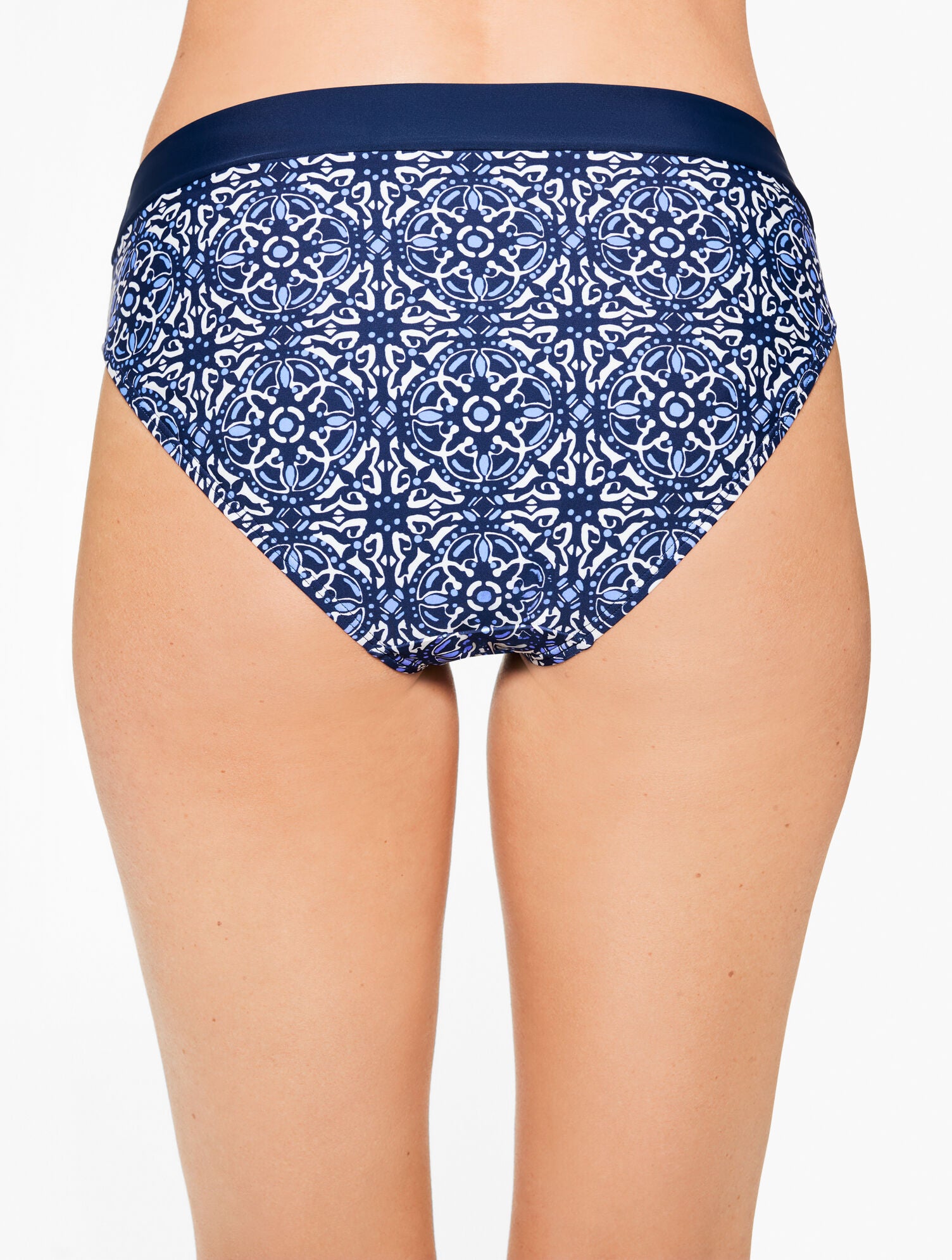 VISTA BLUE MULTI AQUA CLUB HIGH WAIST SWIM BOTTOM - IBIZA TILE | Talbots near me