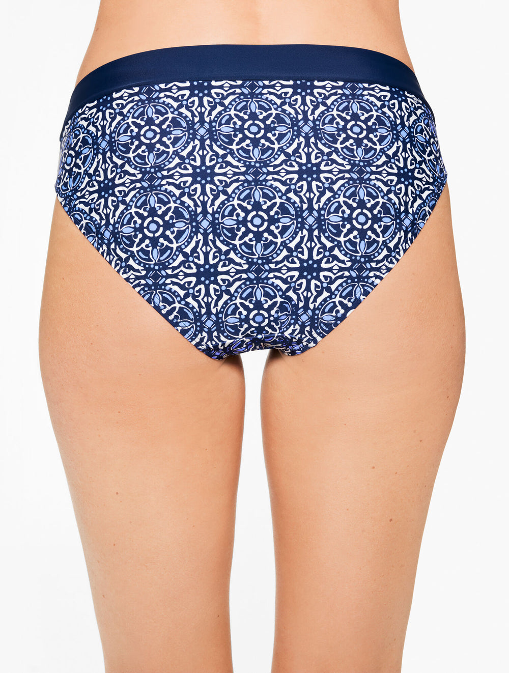 VISTA BLUE MULTI AQUA CLUB HIGH WAIST SWIM BOTTOM - IBIZA TILE | Talbots near me