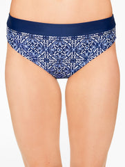 VISTA BLUE MULTI AQUA CLUB HIGH WAIST SWIM BOTTOM - IBIZA TILE | Talbots near me
