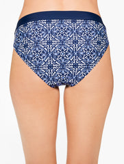 VISTA BLUE MULTI AQUA CLUB HIGH WAIST SWIM BOTTOM - IBIZA TILE | Talbots near me