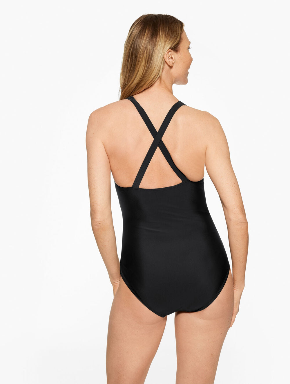 BLACK|INDIA INK|TROPICAL PUNCH|BRIGHT GREEN AQUA CLUB SCOOP NECK ONE-PIECE SWIMSUIT | Talbots online