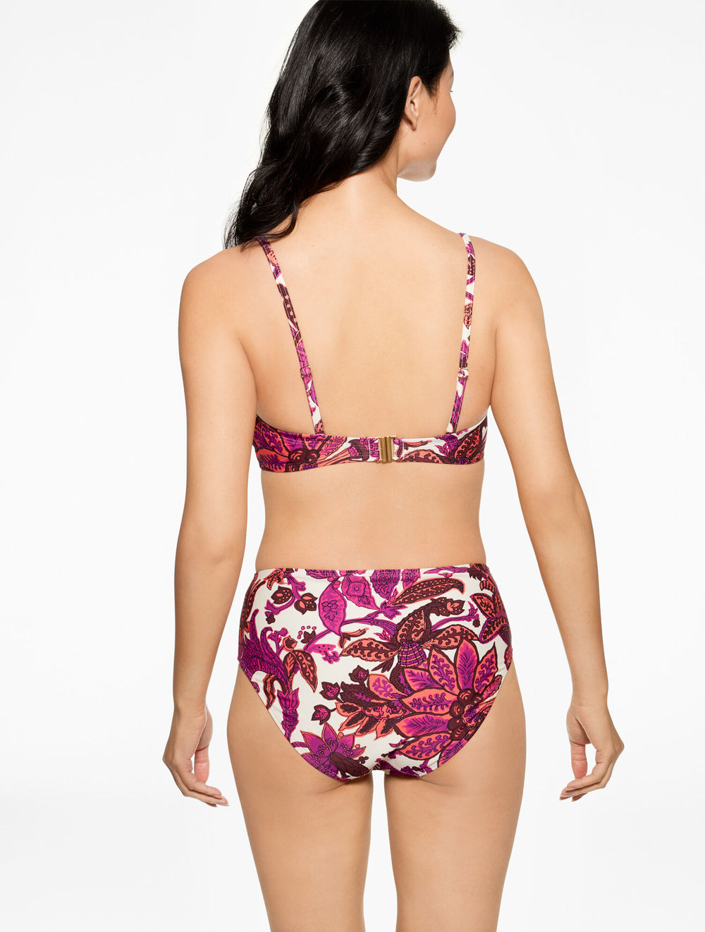 WILD ASTER MULTI AQUA CLUB BANDEAU BIKINI TOP - BALI BLOOMS | Talbots US