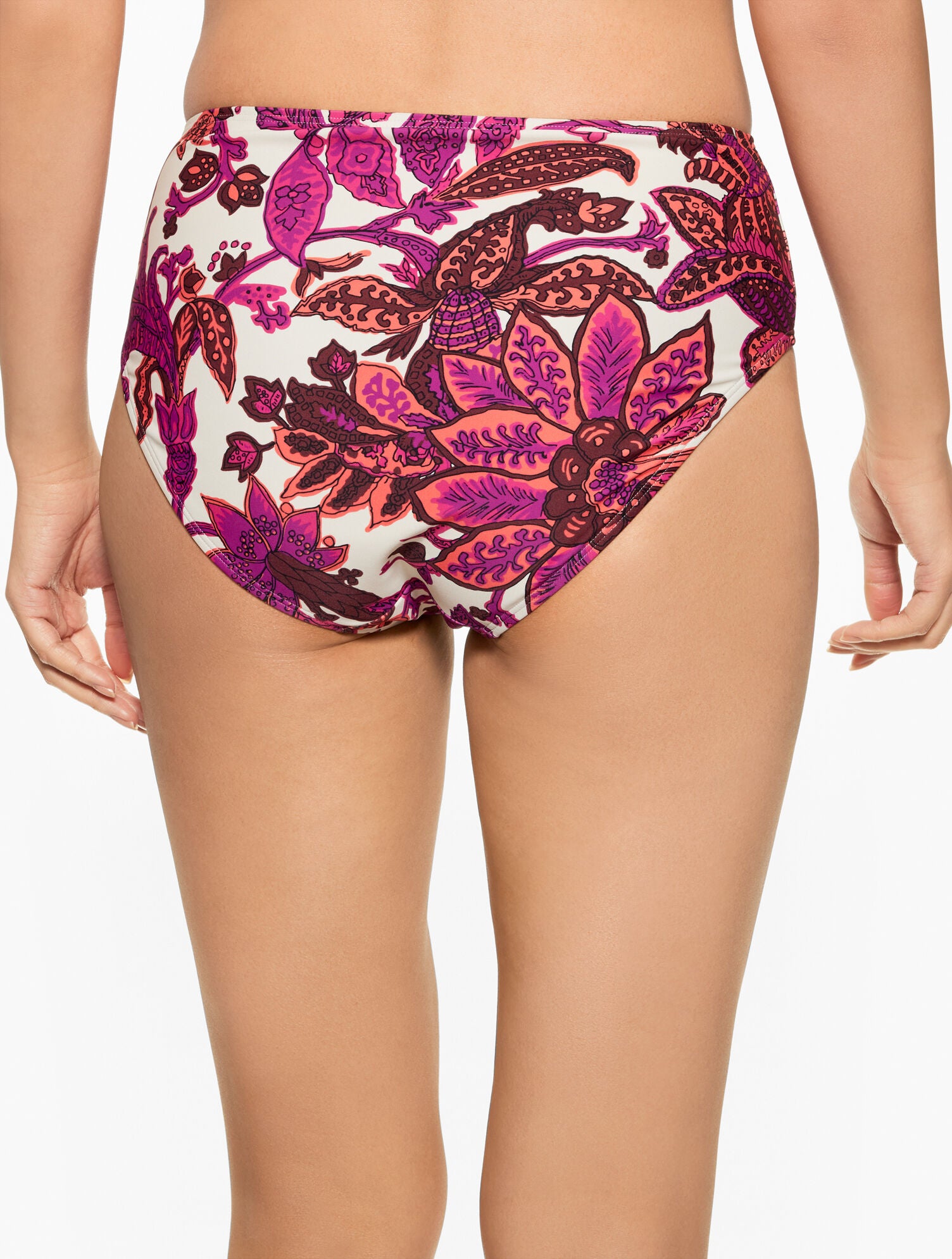 WILD ASTER MULTI AQUA CLUB ULTRA HIGH WAIST SWIM BOTTOM - BALI BLOOMS | Talbots outlet