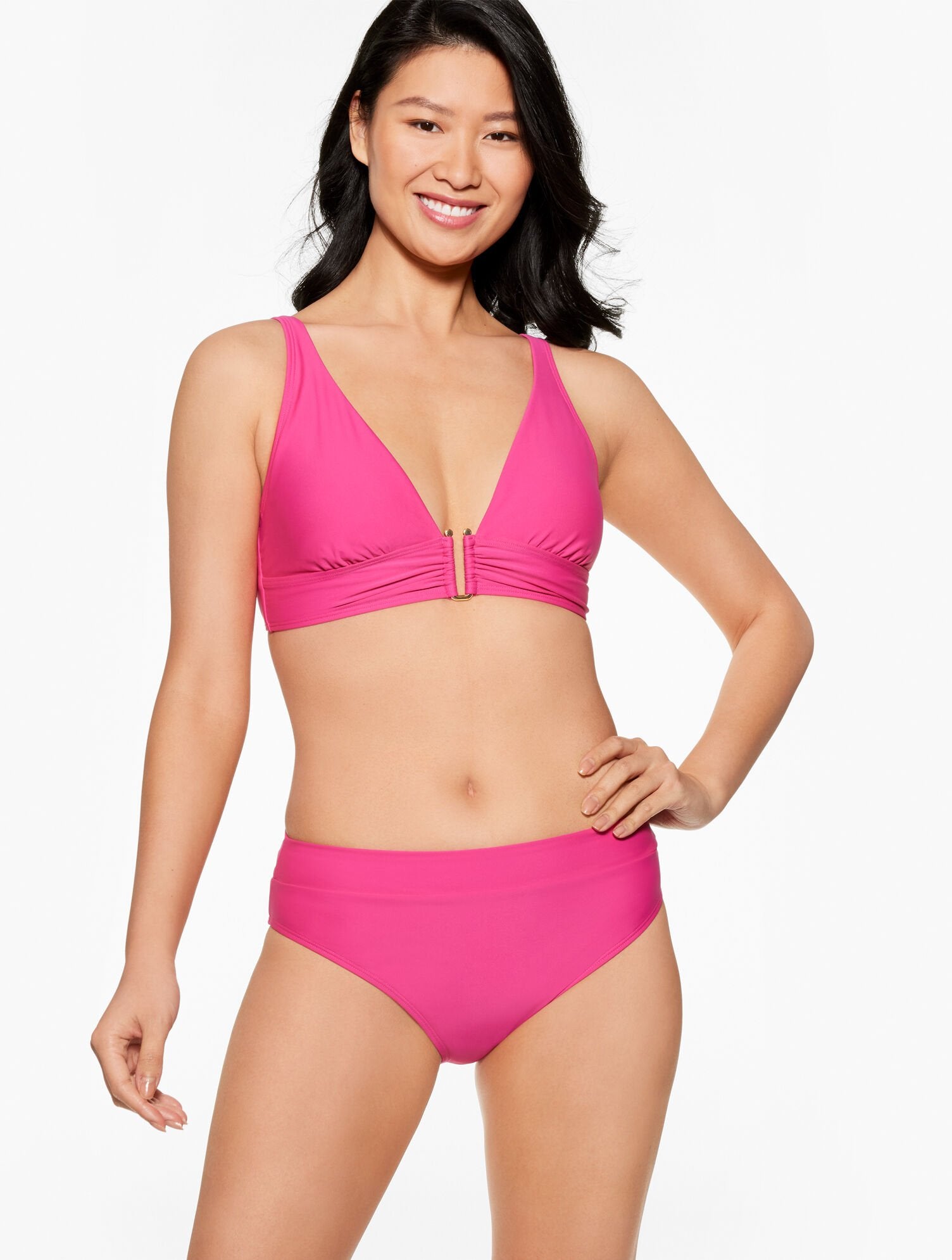 TROPICAL PUNCH AQUA CLUB V-NECK BIKINI TOP | Talbots sale