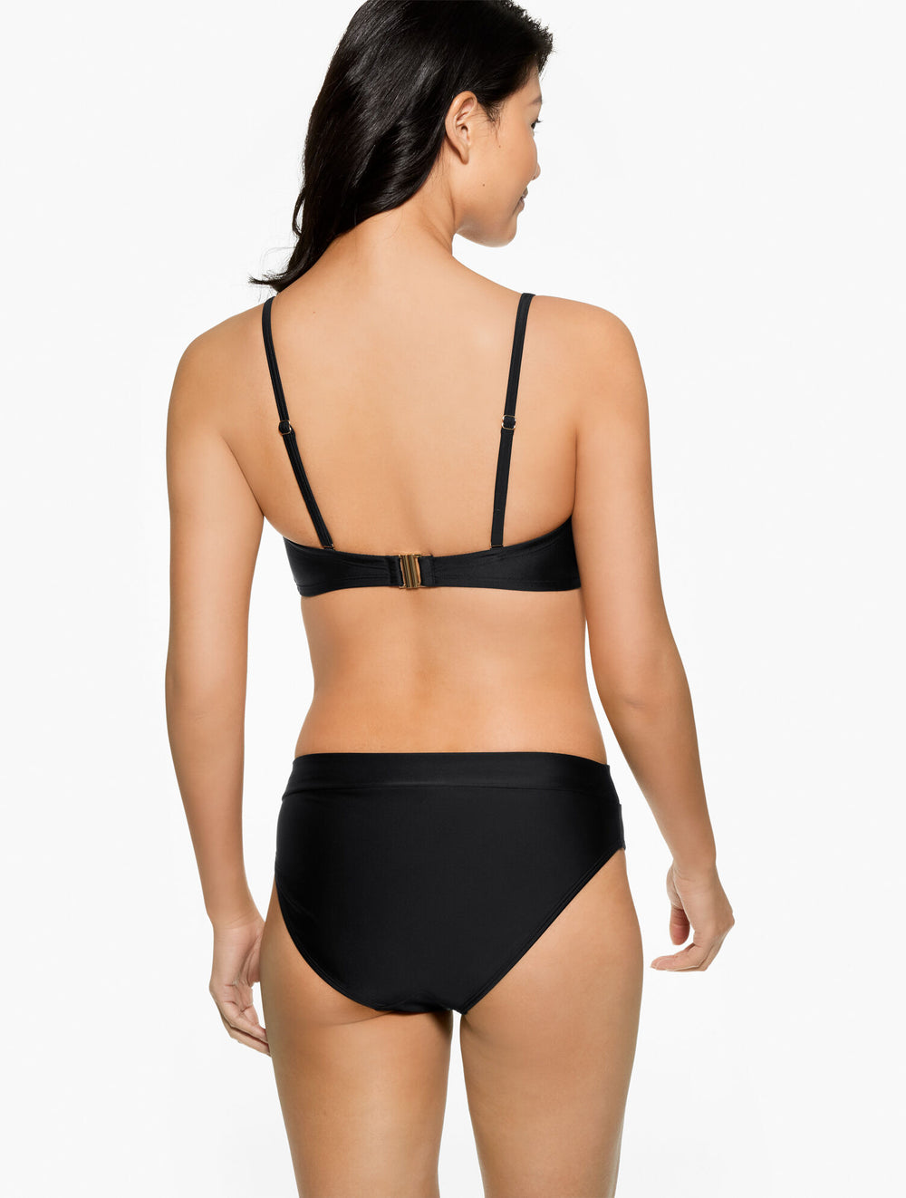 BLACK|POOL BLUE AQUA CLUB BANDEAU BIKINI TOP | Talbots sale