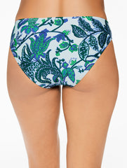 VISTA BLUE MULTI AQUA CLUB MID RISE SWIM BOTTOM - BALI BLOOMS | Talbots online