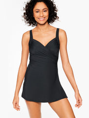 BLACK MIRACLESUIT® SANIBEL SWIM DRESS | Talbots near me