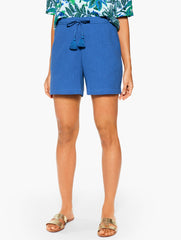 BLACK|ROYAL BLUE|WHITE AQUA CLUB GAUZE SHORT COVER-UP | Talbots discount