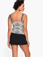 IVORY MULTI SUN OCEAN SAND SQUARE NECK TANKINI - SEDONA | Talbots US