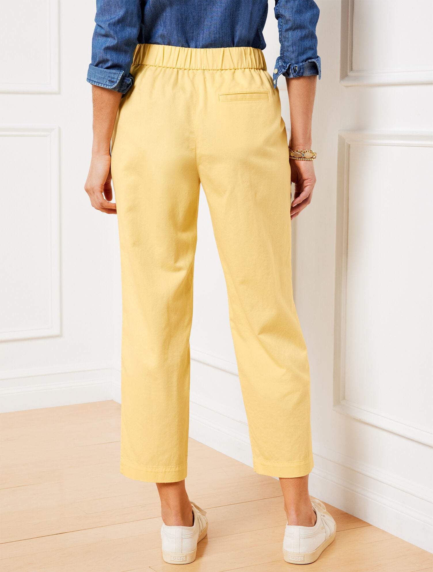 CORAL CHARM|CORN SILK|ROYAL BLUE|WHITE SLIM CROP PANTS | Talbots for sale