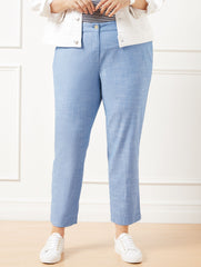 LIGHT BLUE PERFECT CROPS - NEWPORT CHAMBRAY | Talbots US