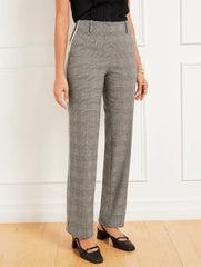 BLACK MULTI TALBOTS SOUTHAMPTON STRAIGHT LEG PANTS - LUCETTA GLEN PLAID | Talbots near me