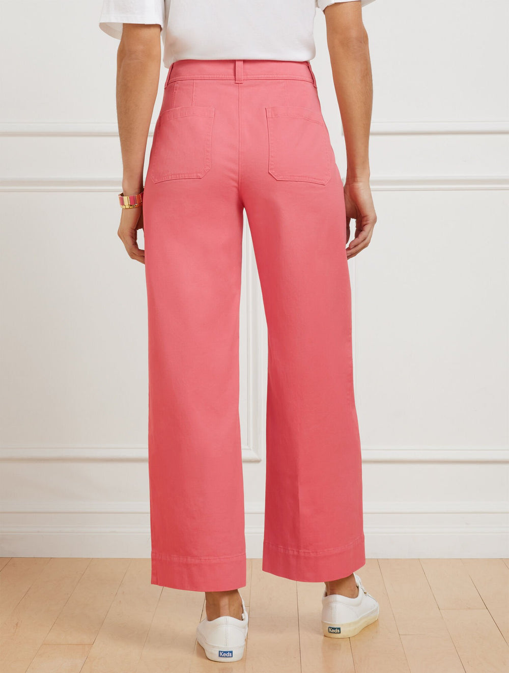 WIDE ANKLE TWILL PANTS | Talbots for sale