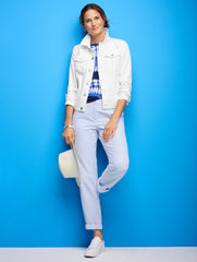 RELAXED CHINOS - SUNSHINE SEERSUCKER | Talbots on sale