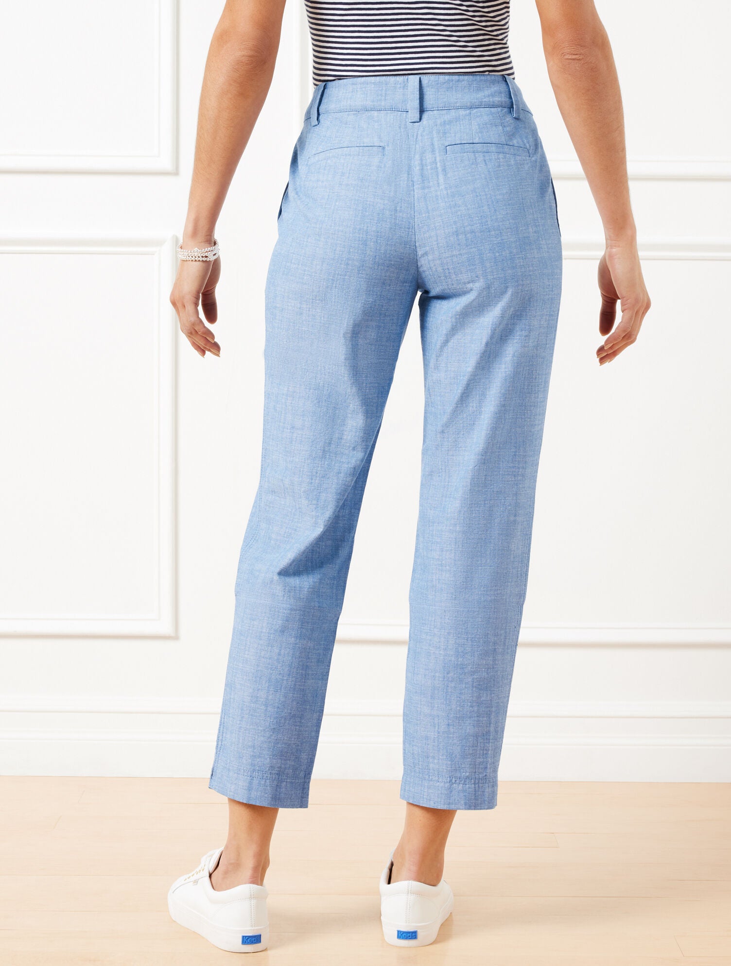 PERFECT CROPS - NEWPORT CHAMBRAY - CURVY FIT | Talbots sale