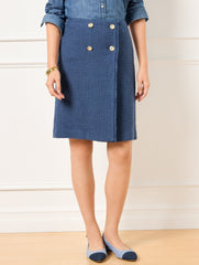 NAVY DUSK AMHERST TWEED A-LINE SKIRT | Talbots for sale