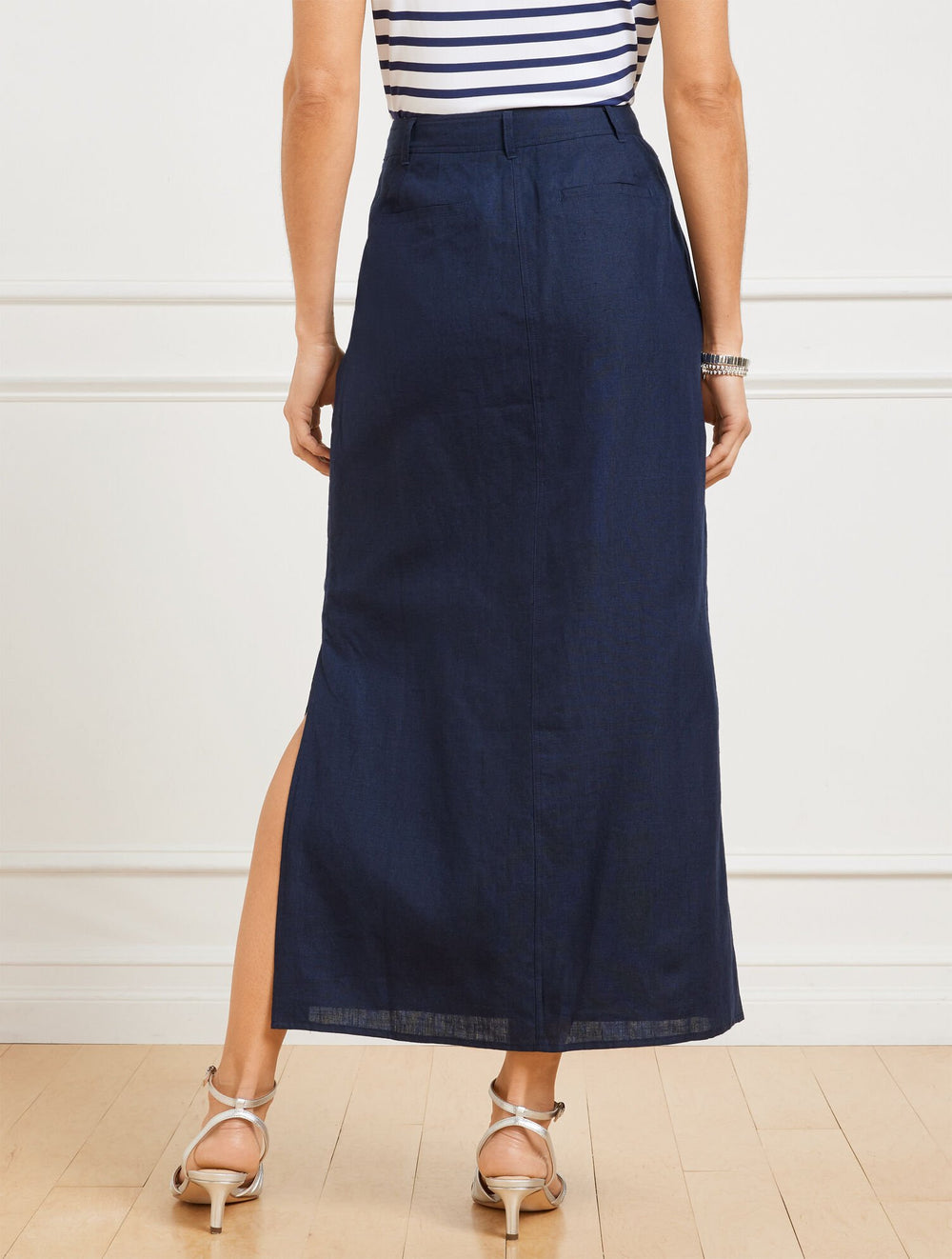 INDIGO BLUE LINEN TROUSER SKIRT | Talbots near me