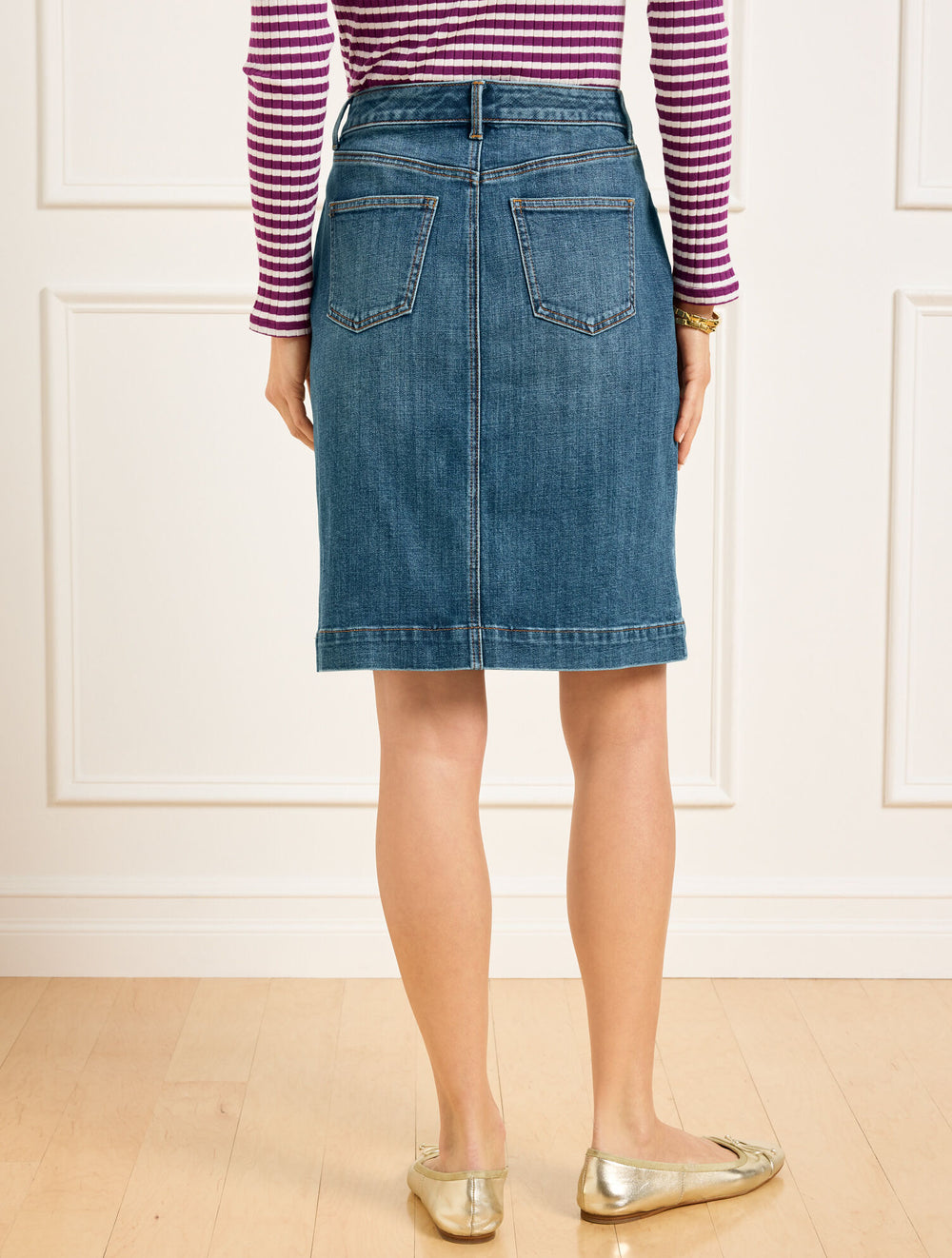 MONTAUK WASH DENIM A-LINE SKIRT - MONTAUK WASH | Talbots discount