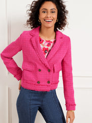 TROPICAL PUNCH TWEED DOUBLE BREASTED BLAZER | Talbots online