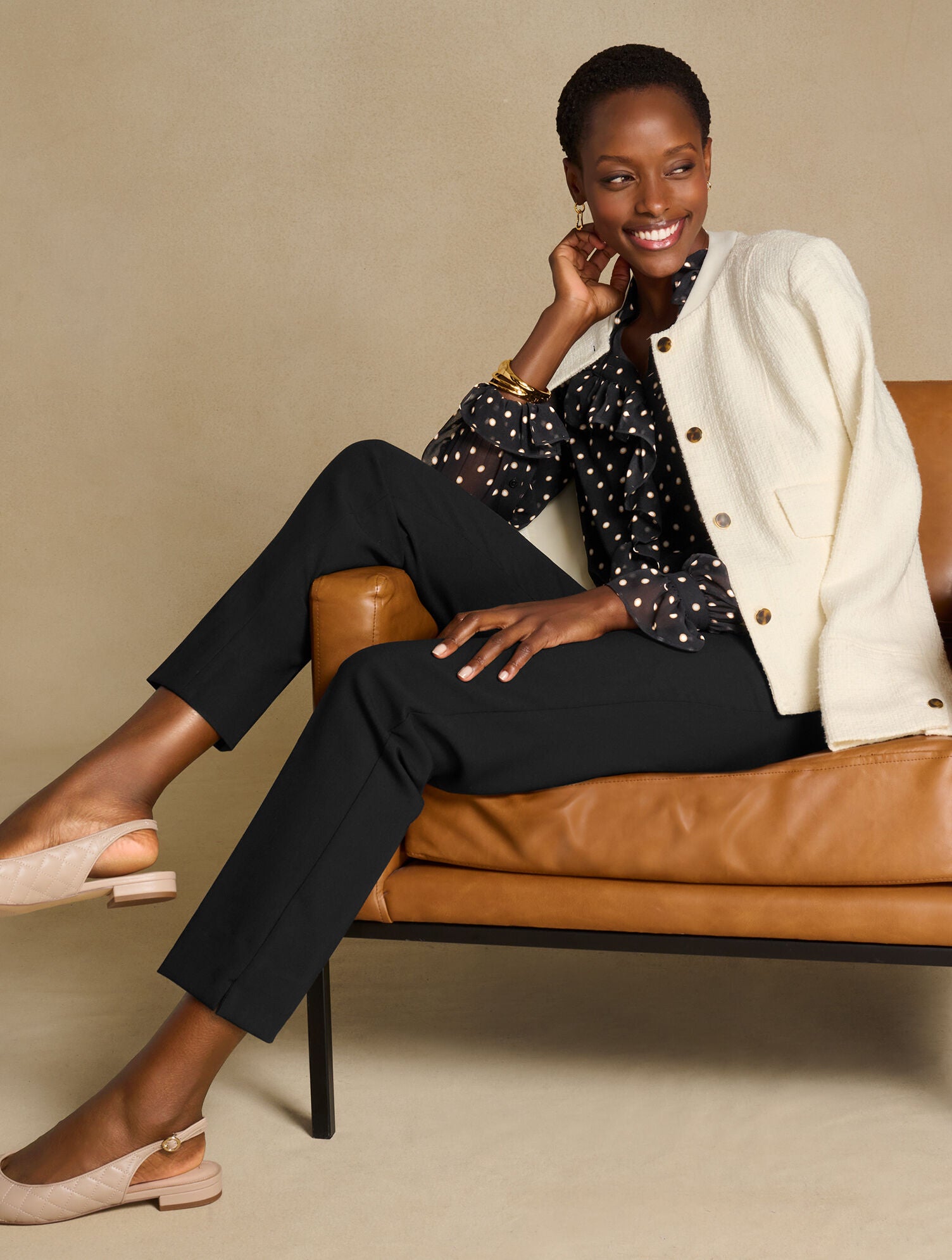 IVORY SWING BACK BOMBER JACKET | Talbots sale