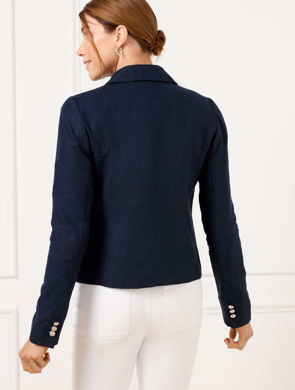 INDIGO BLUE SHORT LINEN BLAZER | Talbots near me