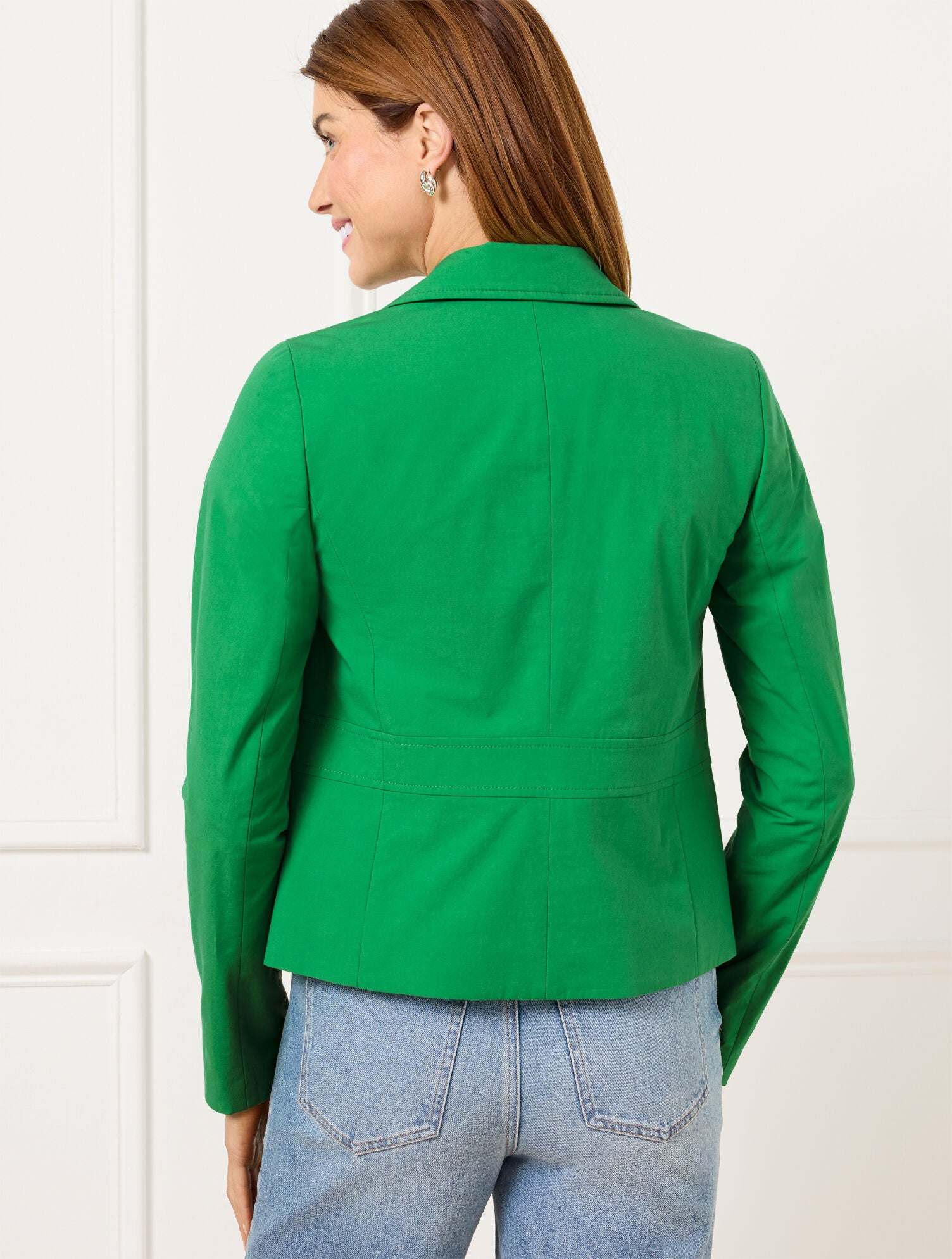 INDIGO BLUE FRESH POPLIN JACKET | Talbots discount