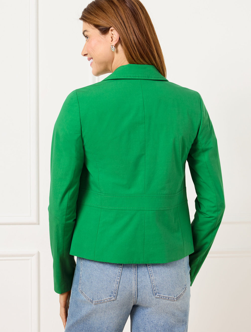 INDIGO BLUE FRESH POPLIN JACKET | Talbots discount
