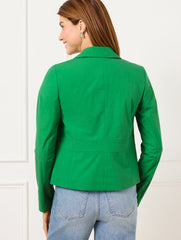 INDIGO BLUE FRESH POPLIN JACKET | Talbots discount