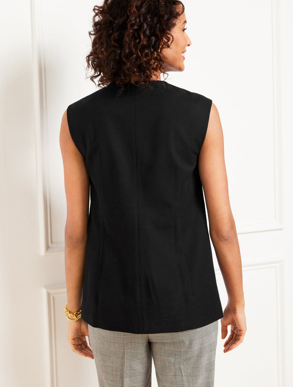 BLACK TEXTURED VEST | Talbots near me