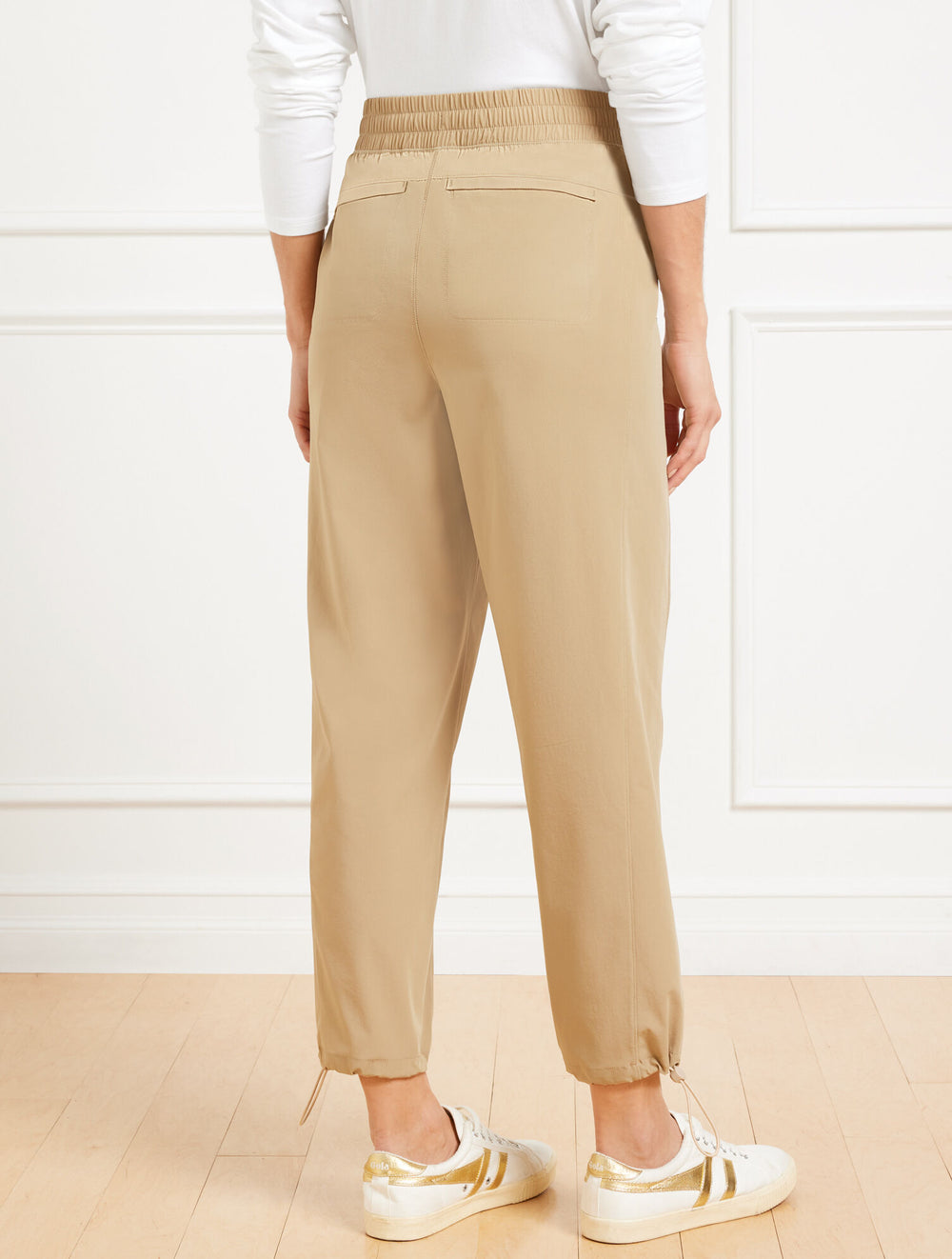 BLACK|INDIGO BLUE|LIGHT OAK WOVEN DANCE PANT | Talbots outlet