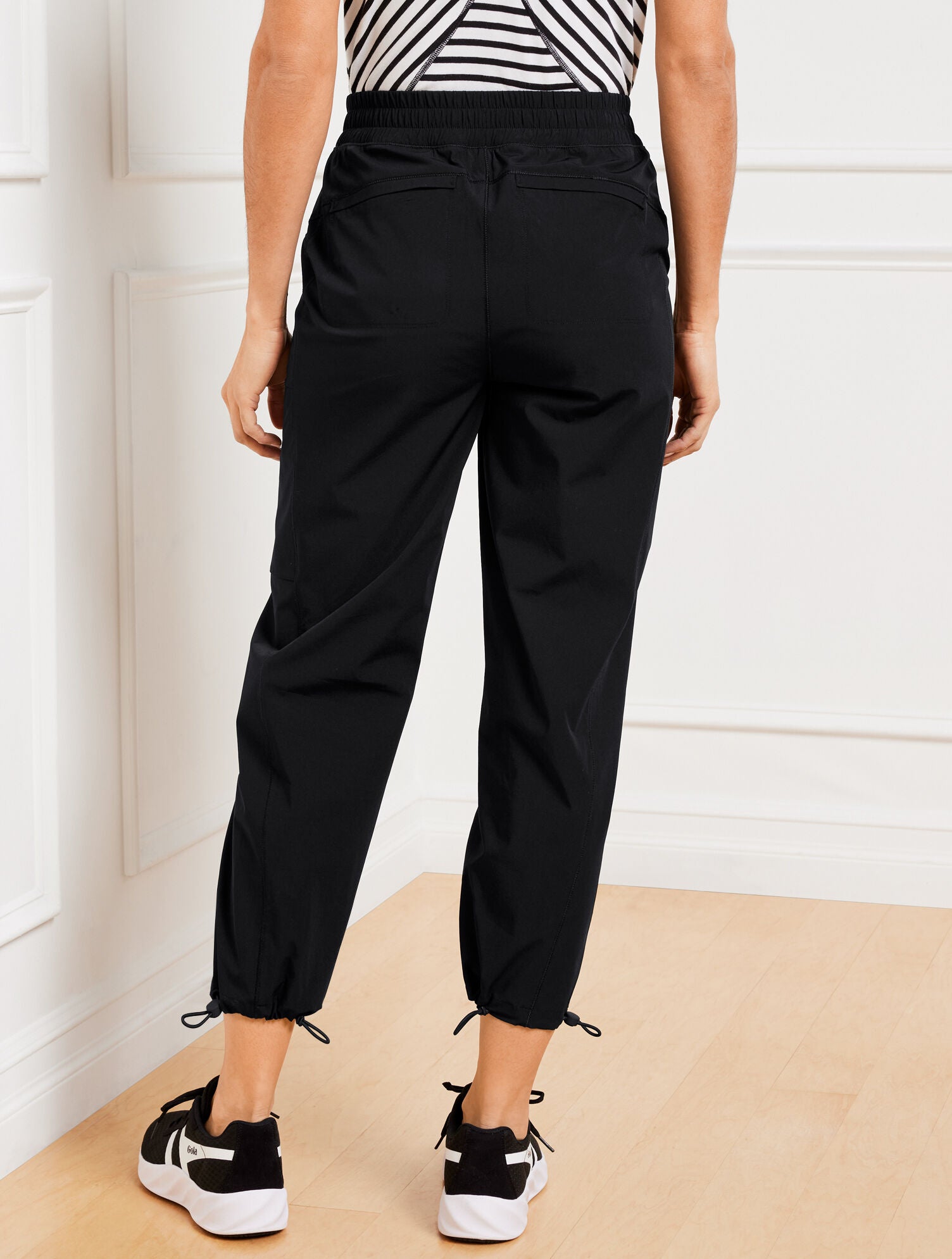 BLACK|INDIGO BLUE|LIGHT OAK WOVEN DANCE PANT | Talbots outlet