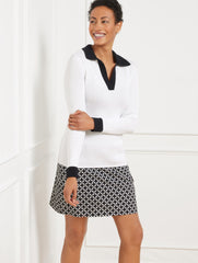 WHITE COOLMAX® JOHNNY COLLAR SWEATER | Talbots sale