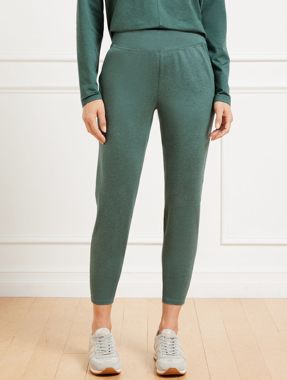 HUNTER GREEN HEATHER|LIGHT OAK HEATHER BUTTERY SOFT EASY KNIT JOGGERS | Talbots outlet